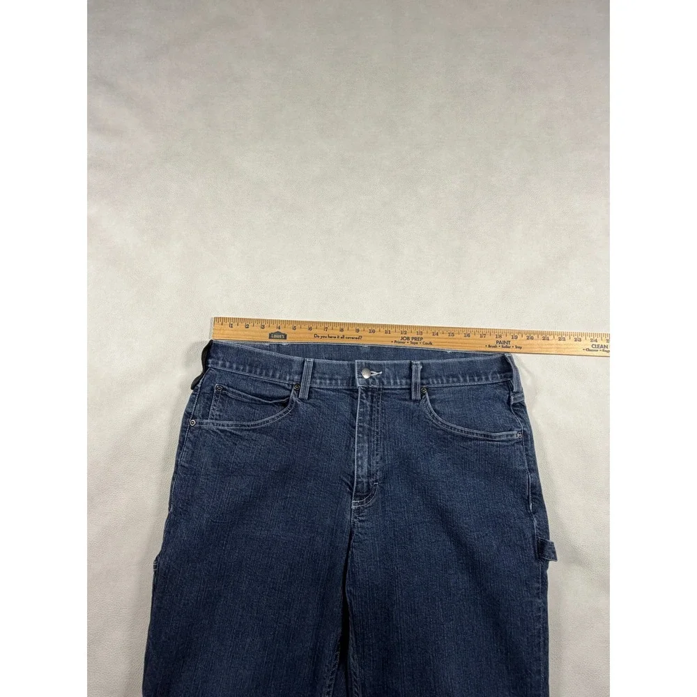 40 Grit Duluth Trading Co Slim Fit Carpenter Jeans Dark Wash Blue Mens 38 X 32
